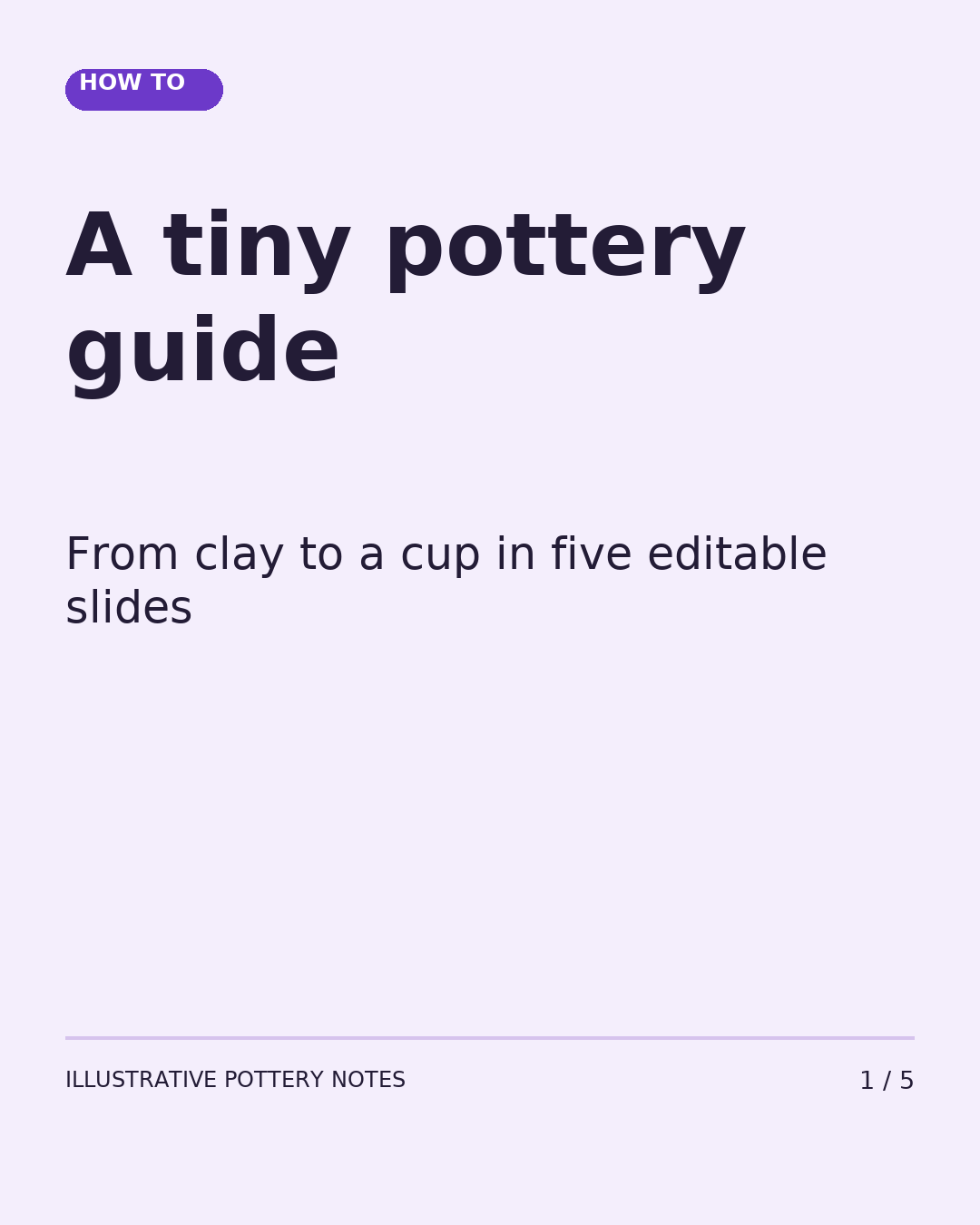 Original five-slide pottery tutorial template